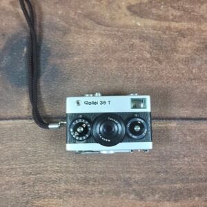 Rollei 35 T Film Camera Silver Black Good Tessar 40mm 3.5 Lens 35mm Compact